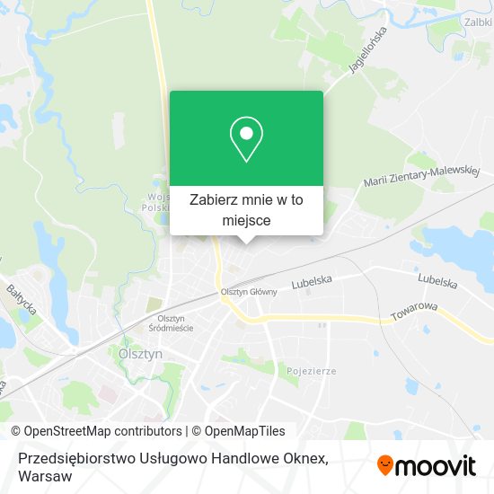 Mapa Przedsiębiorstwo Usługowo Handlowe Oknex