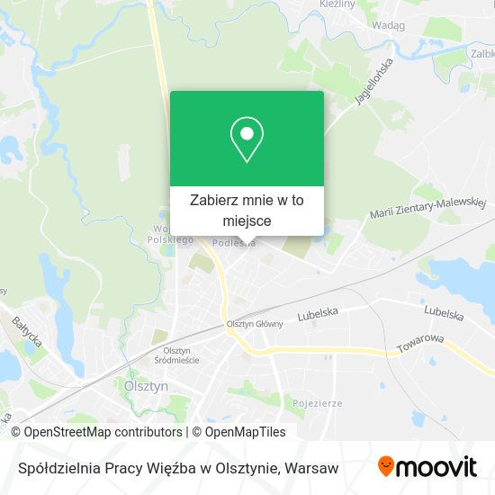 Mapa Spółdzielnia Pracy Więźba w Olsztynie