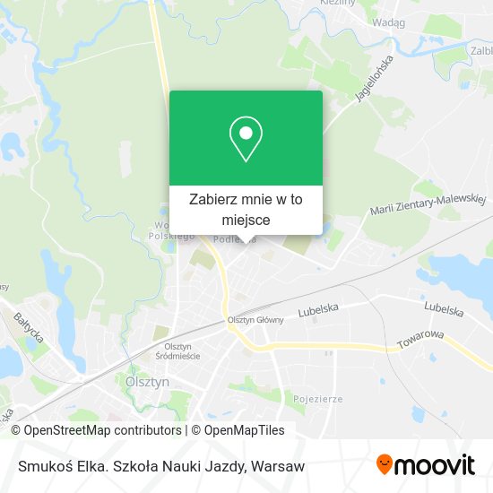 Mapa Smukoś Elka. Szkoła Nauki Jazdy