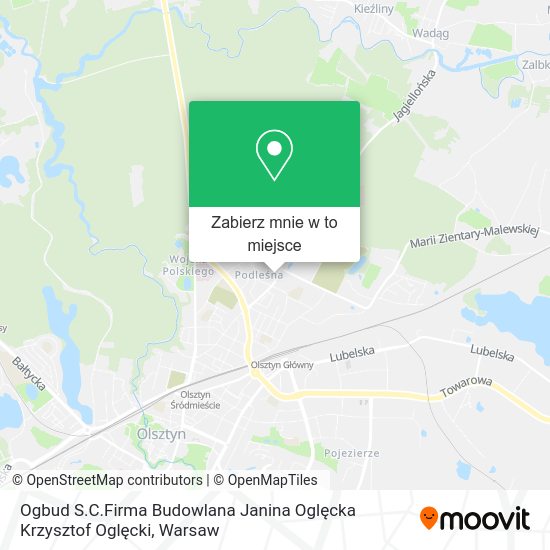 Mapa Ogbud S.C.Firma Budowlana Janina Oglęcka Krzysztof Oglęcki