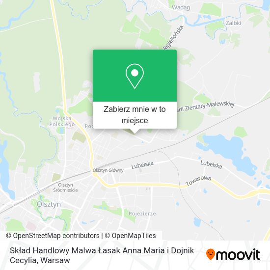 Mapa Skład Handlowy Malwa Łasak Anna Maria i Dojnik Cecylia