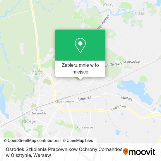 Mapa Osrodek Szkolenia Pracownikow Ochrony Comandos w Olsztynie