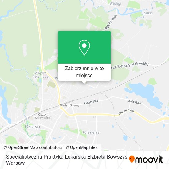 Mapa Specjalistyczna Praktyka Lekarska Elżbieta Bowszys