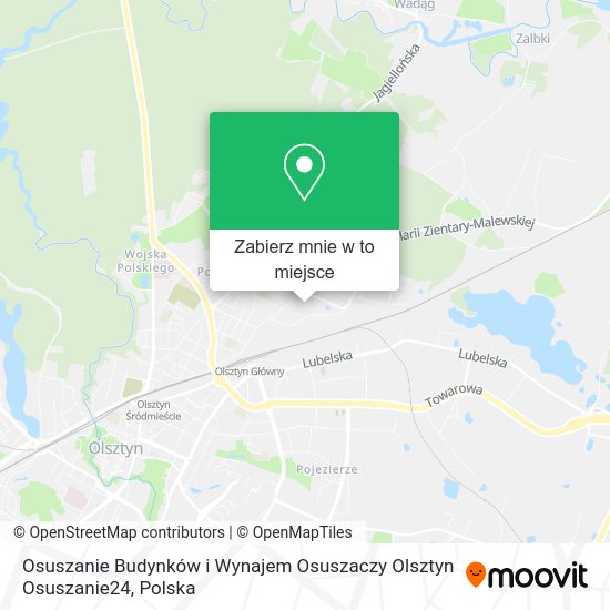 Mapa Osuszanie Budynków i Wynajem Osuszaczy Olsztyn Osuszanie24