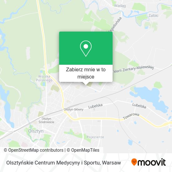 Mapa Olsztyńskie Centrum Medycyny i Sportu