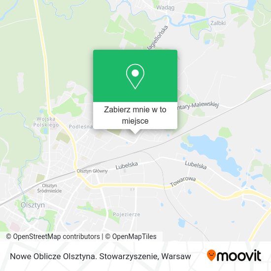 Mapa Nowe Oblicze Olsztyna. Stowarzyszenie