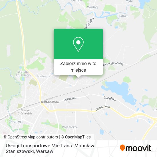 Mapa Usługi Transportowe Mir-Trans. Mirosław Staniszewski