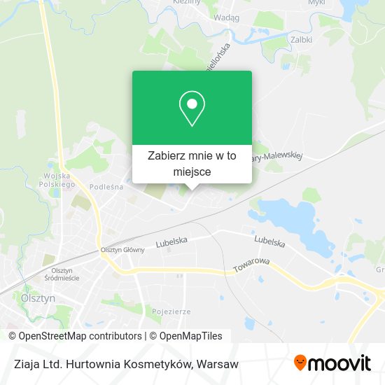 Mapa Ziaja Ltd. Hurtownia Kosmetyków