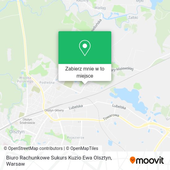 Mapa Biuro Rachunkowe Sukurs Kuzio Ewa Olsztyn