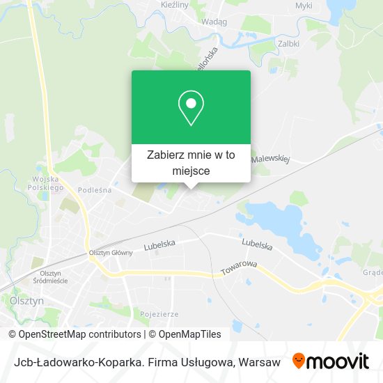 Mapa Jcb-Ładowarko-Koparka. Firma Usługowa