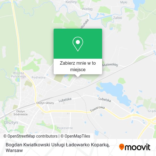 Mapa Bogdan Kwiatkowski Usługi Ładowarko Koparką