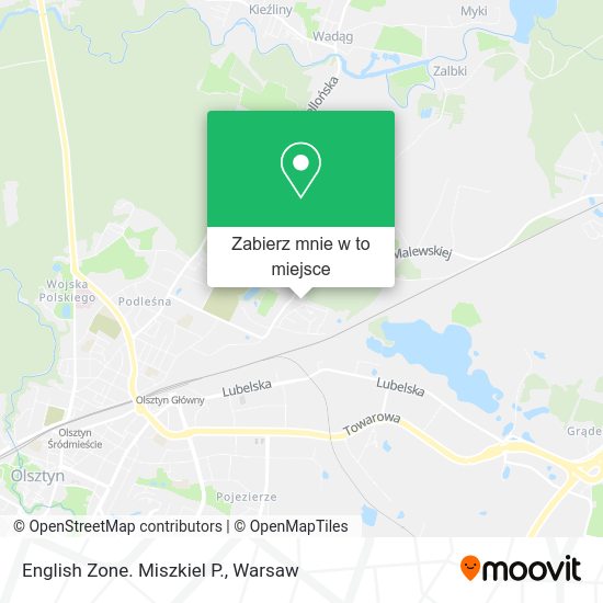 Mapa English Zone. Miszkiel P.