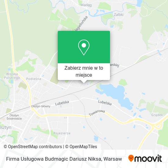 Mapa Firma Usługowa Budmagic Dariusz Niksa