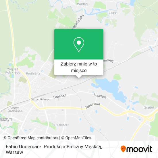 Mapa Fabio Undercare. Produkcja Bielizny Męskiej