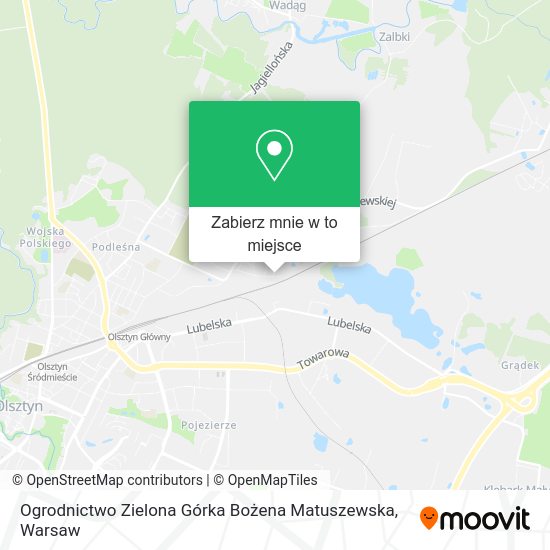 Mapa Ogrodnictwo Zielona Górka Bożena Matuszewska