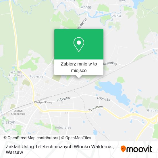 Mapa Zaklad Uslug Teletechnicznych Wlocko Waldemar