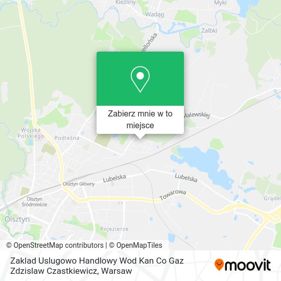Mapa Zaklad Uslugowo Handlowy Wod Kan Co Gaz Zdzislaw Czastkiewicz