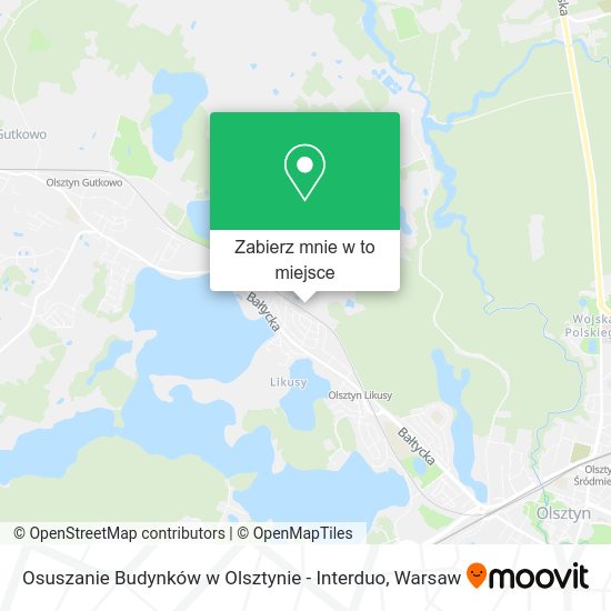 Mapa Osuszanie Budynków w Olsztynie - Interduo