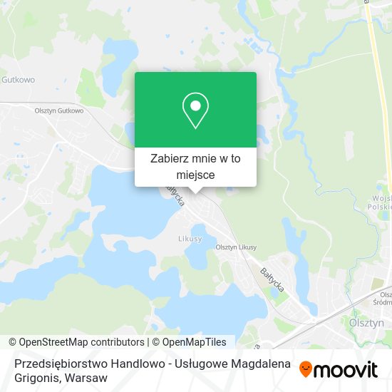 Mapa Przedsiębiorstwo Handlowo - Usługowe Magdalena Grigonis