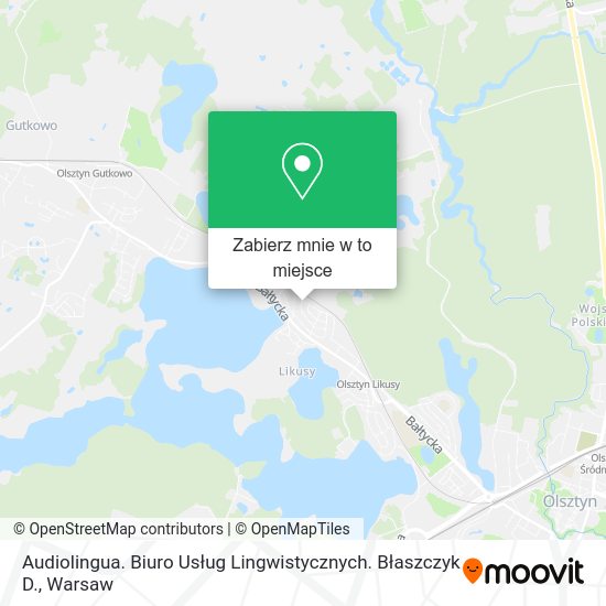 Mapa Audiolingua. Biuro Usług Lingwistycznych. Błaszczyk D.