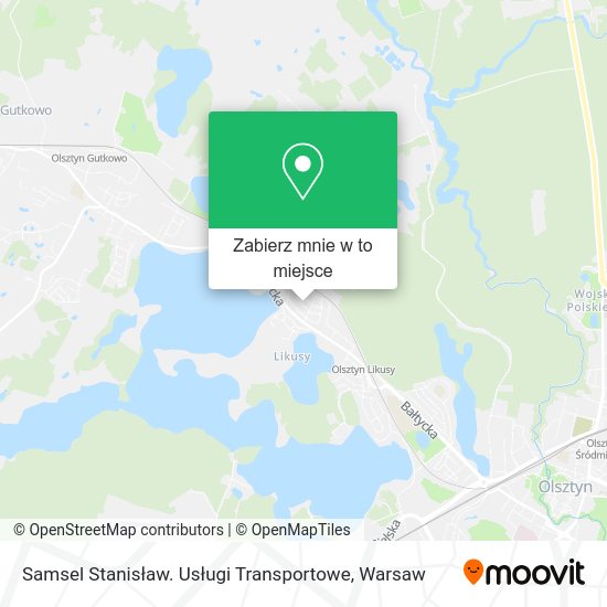 Mapa Samsel Stanisław. Usługi Transportowe