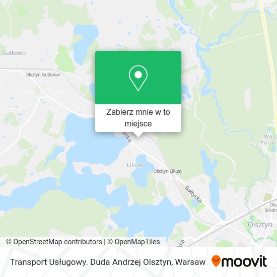 Mapa Transport Usługowy. Duda Andrzej Olsztyn