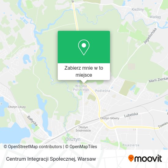 Mapa Centrum Integracji Społecznej