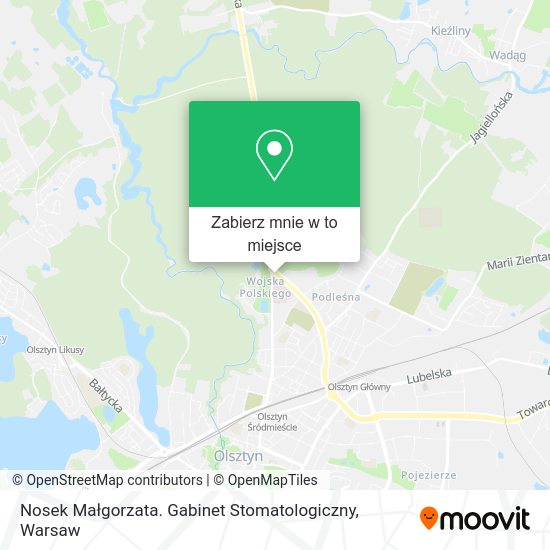 Mapa Nosek Małgorzata. Gabinet Stomatologiczny