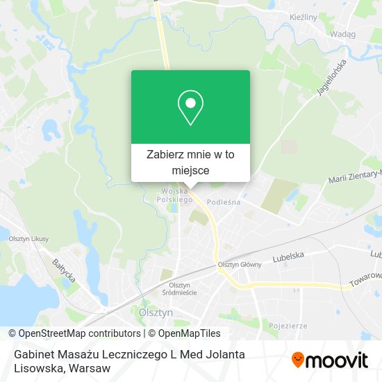 Mapa Gabinet Masażu Leczniczego L Med Jolanta Lisowska