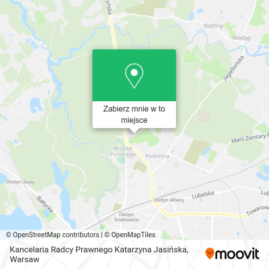 Mapa Kancelaria Radcy Prawnego Katarzyna Jasińska