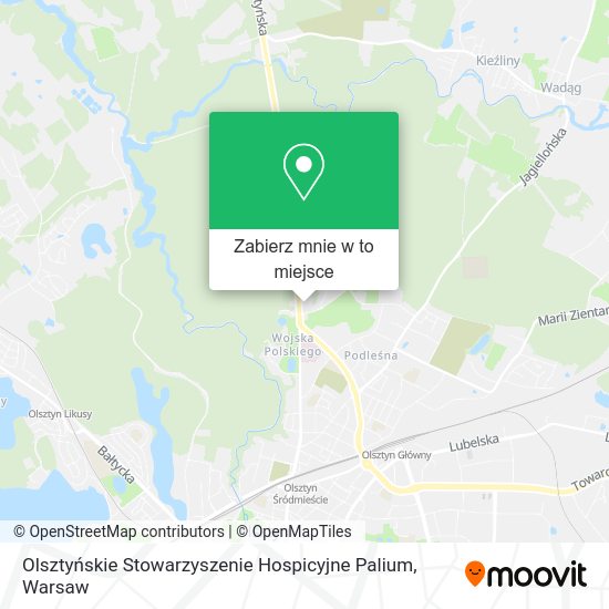 Mapa Olsztyńskie Stowarzyszenie Hospicyjne Palium