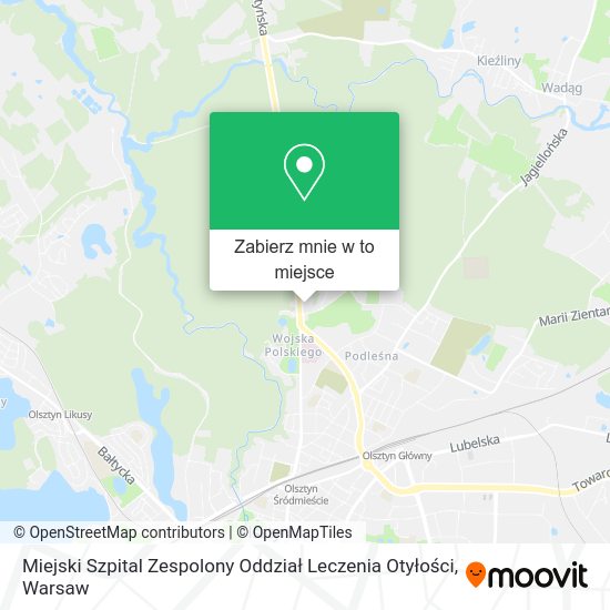 Mapa Miejski Szpital Zespolony Oddział Leczenia Otyłości