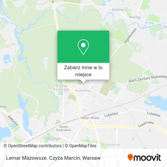 Mapa Lemar Mazowsze. Czyża Marcin