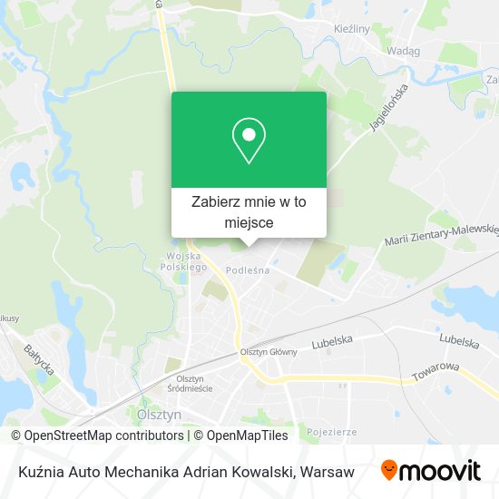 Mapa Kuźnia Auto Mechanika Adrian Kowalski