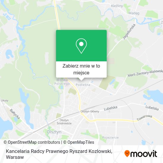 Mapa Kancelaria Radcy Prawnego Ryszard Kozlowski