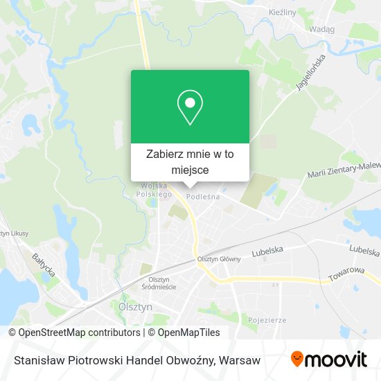 Mapa Stanisław Piotrowski Handel Obwoźny