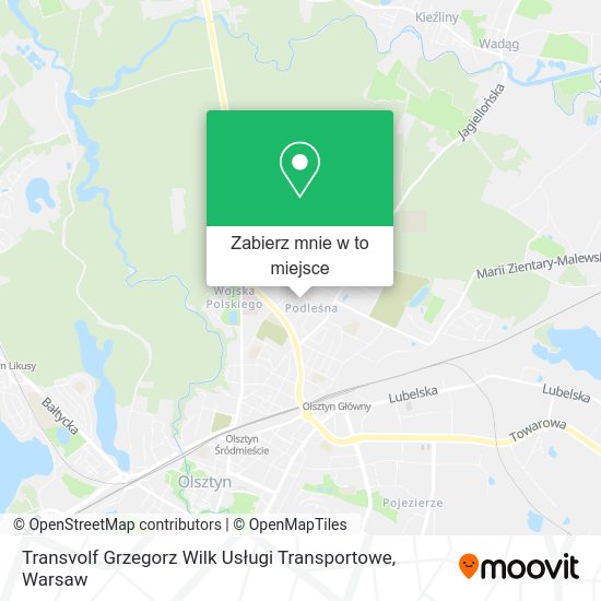 Mapa Transvolf Grzegorz Wilk Usługi Transportowe