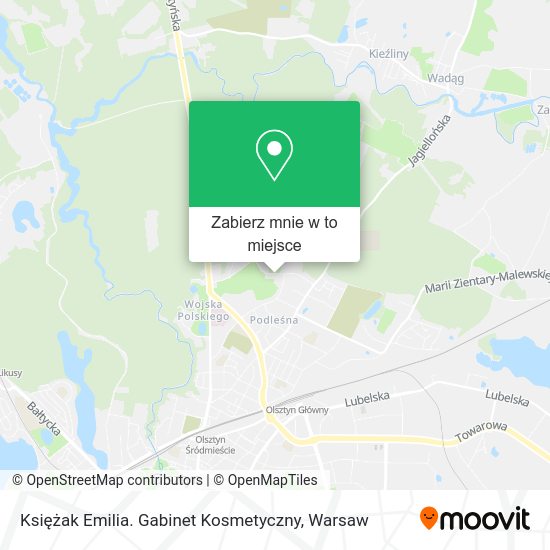 Mapa Księżak Emilia. Gabinet Kosmetyczny