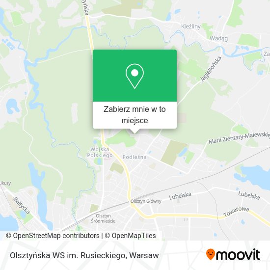 Mapa Olsztyńska WS im. Rusieckiego