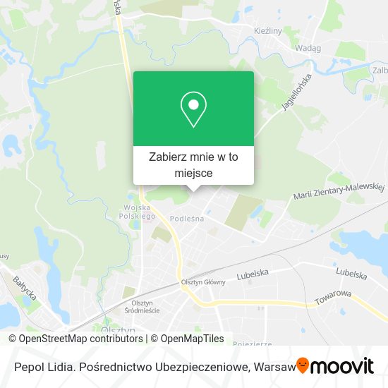 Mapa Pepol Lidia. Pośrednictwo Ubezpieczeniowe