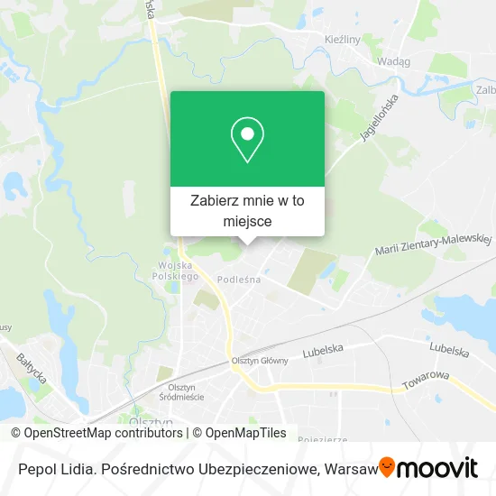 Mapa Pepol Lidia. Pośrednictwo Ubezpieczeniowe