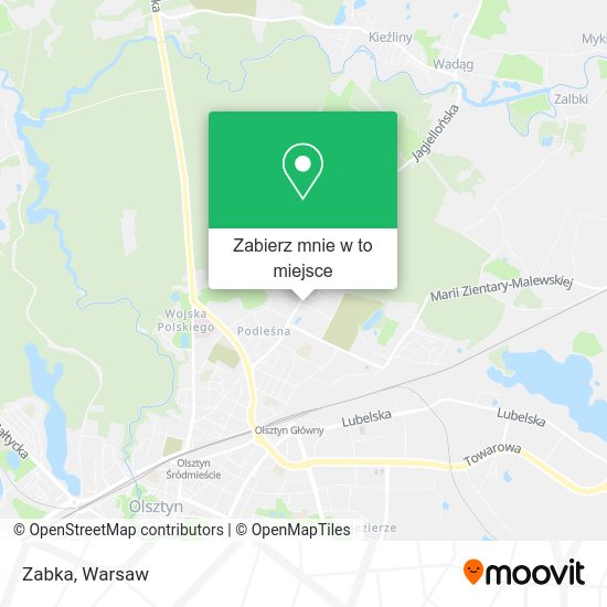 Mapa Zabka