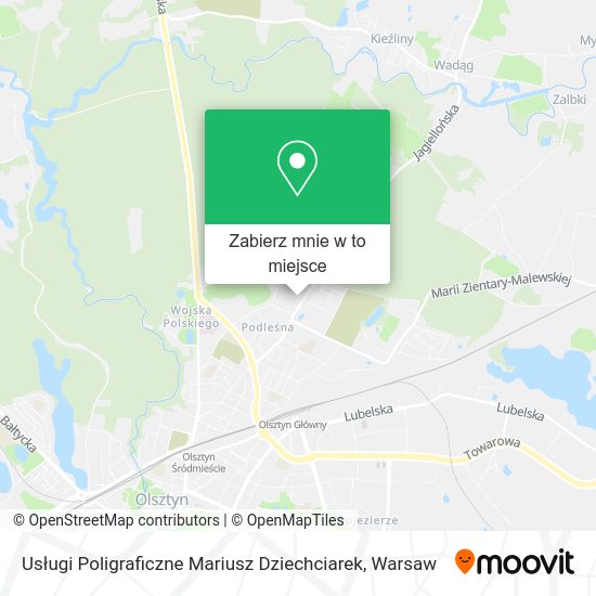 Mapa Usługi Poligraficzne Mariusz Dziechciarek