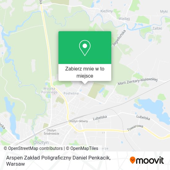 Mapa Arspen Zakład Poligraficzny Daniel Penkacik