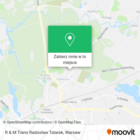 Mapa R & M Trans Radosław Talarek