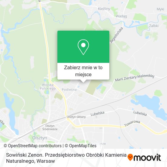 Mapa Sowiński Zenon. Przedsiębiorstwo Obróbki Kamienia Naturalnego