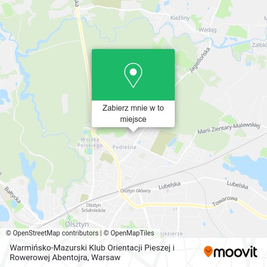 Mapa Warmińsko-Mazurski Klub Orientacji Pieszej i Rowerowej Abentojra