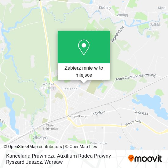 Mapa Kancelaria Prawnicza Auxilium Radca Prawny Ryszard Jaszcz