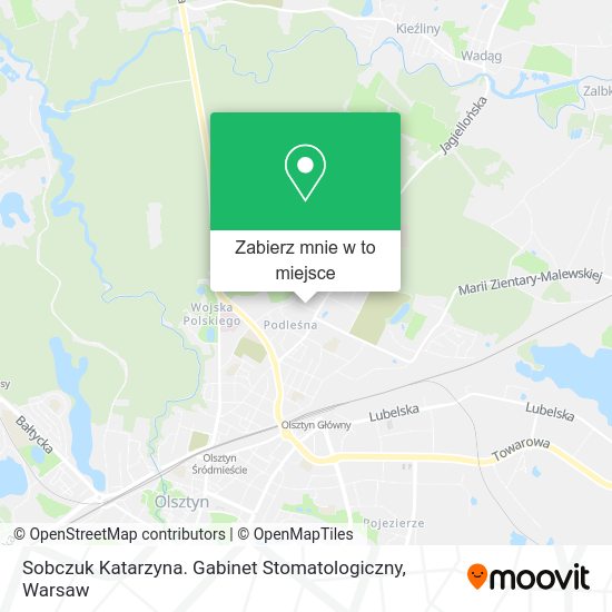 Mapa Sobczuk Katarzyna. Gabinet Stomatologiczny