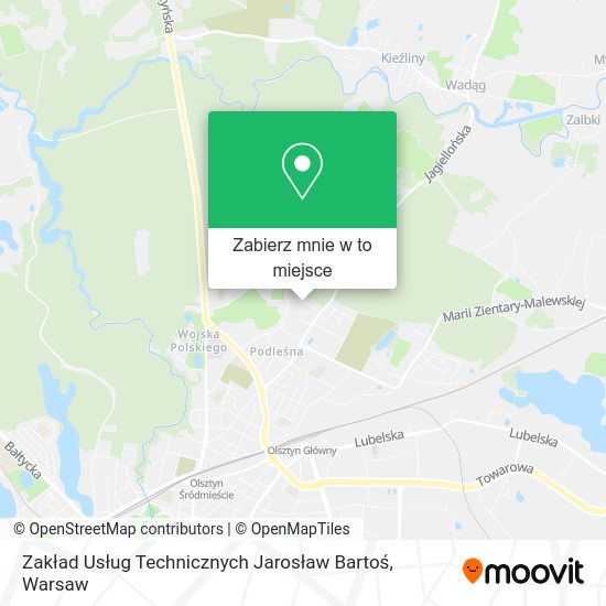 Mapa Zakład Usług Technicznych Jarosław Bartoś